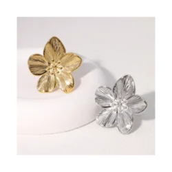 Bague cocktail fleur XXL en...