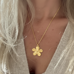 Collier pendentif fleur XXL...